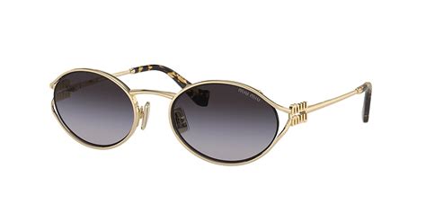 Miu Miu MU 52YS 54 Grey Gradient & Pale Gold .